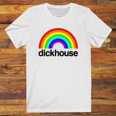DICKHOUSE Dick House Funny Humor Parody Men’s White T-Shirt S-5XL