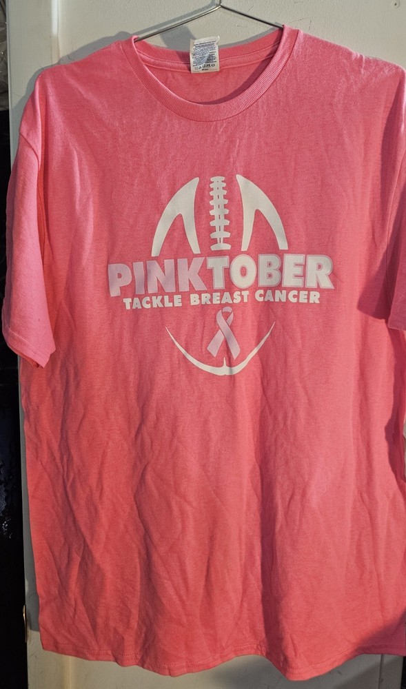 Pinktober Tackle Breast Cancer LG Shirt Football