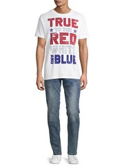 Way to Celebrate Men’s Americana True Red White Blue T-Shirt Size XL/XG 42-44