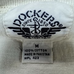 Vintage 90s Dockers By Levi’s White Cotton Casual Pocket T-Shirt Mens Sz M