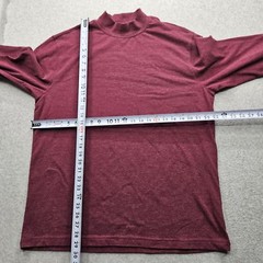 Saddlebred Men’s Large Maroon Half Turtle Neck Long Sleeve