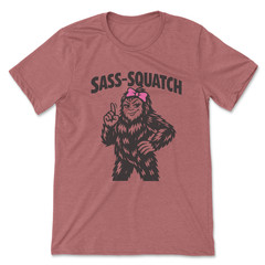 Sass-Squatch Funny Bigfoot Shirt Sassy Sasquatch Graphic Tee Humor Gift Fun