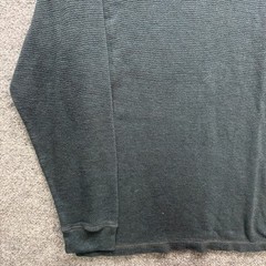 RedHead Thermal Shirt Mens L Dark Green Long Sleeve Waffle Knit Fleece Thermal