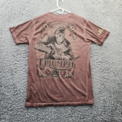 Triumph Motorcycles T Shirt Men Medium Embroidered Double Sided