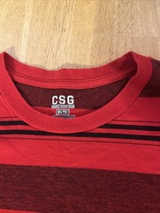 CSG Red Striped T-Shirt Men XL