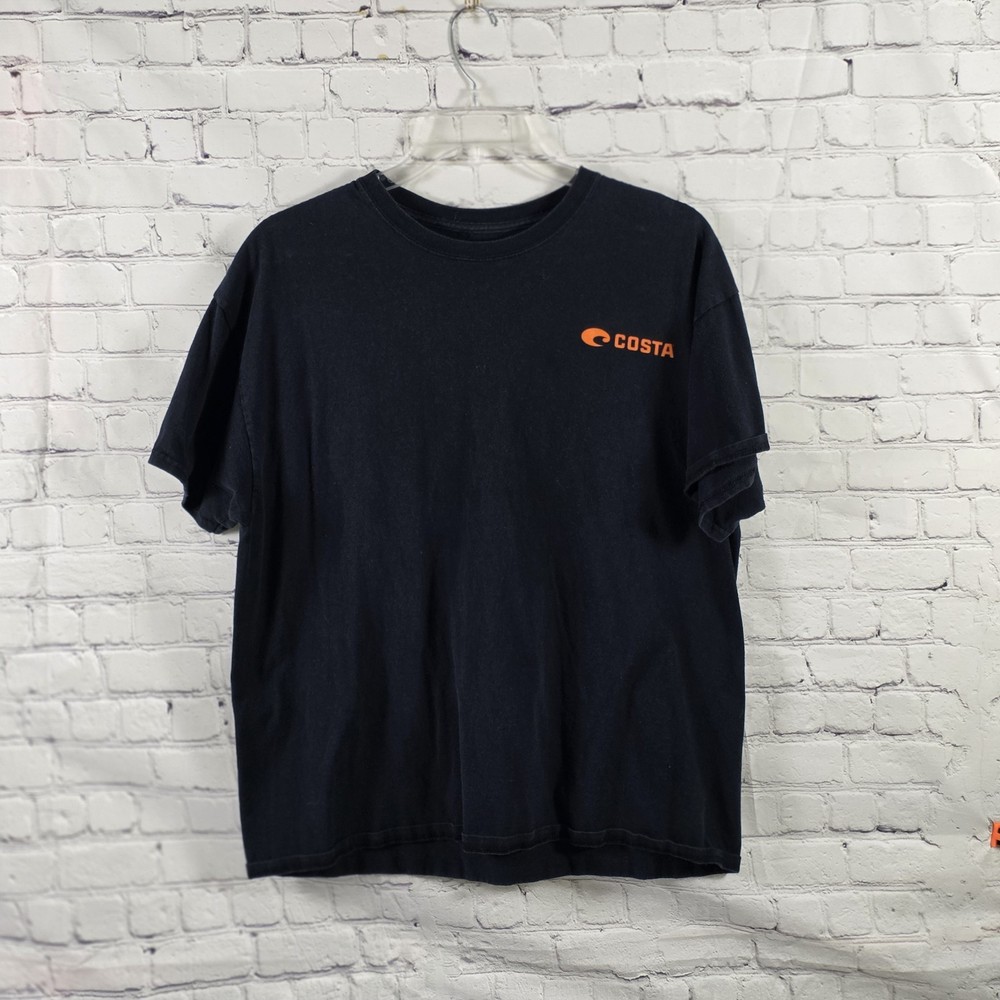 Costa Del Mar Men’s XL Navy Blue”Born On The Water” Short Sleeve T-Shirt
