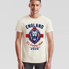 England White Unisex Football T Shirt 2026 Soccer Fan Mens Womens Tee