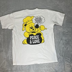 Online Ceramics Mushroom Dream Graphic T Shirt White Peace Love Double Sided L