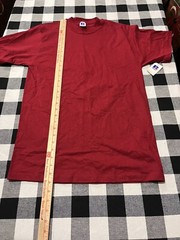 Russell Athletic Maroon Blank T-Shirt Size M USA Made Burgundy