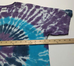 New Tie Dye Men’s T-Shirt Purple Blue Adult Large Multicolor Summer Spiral