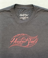 Hooked Soul Fishing Brand T-Shirt Dark Gray Hammerhead Shark Graphic Size Small