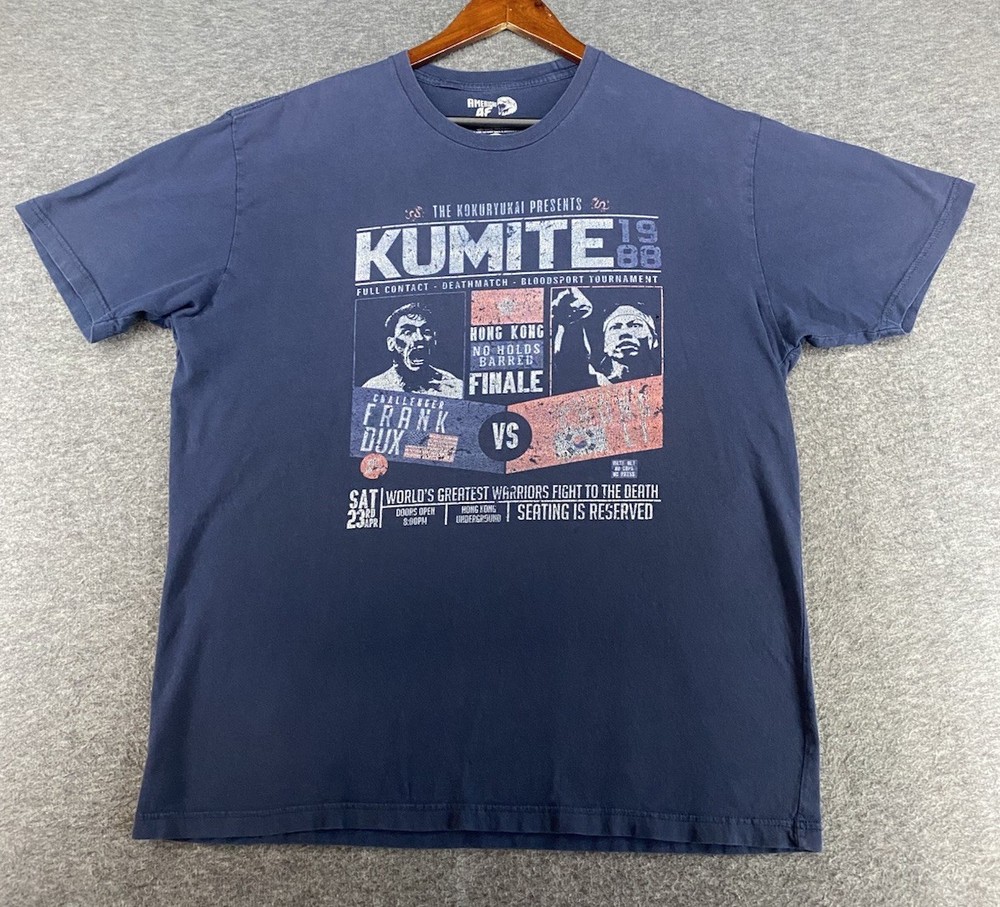 American AF Mens Size XL Bloodsport Jean Claude Van Damme Tshirt See Photos