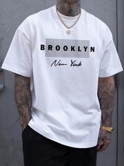 Brooklyn New York T Shirt Mens Streetwear Graphic Tee Casual Top