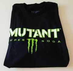 Monster Energy Mutant Super Soda Mens Green Black Logo T-Shirt Size Medium M SS