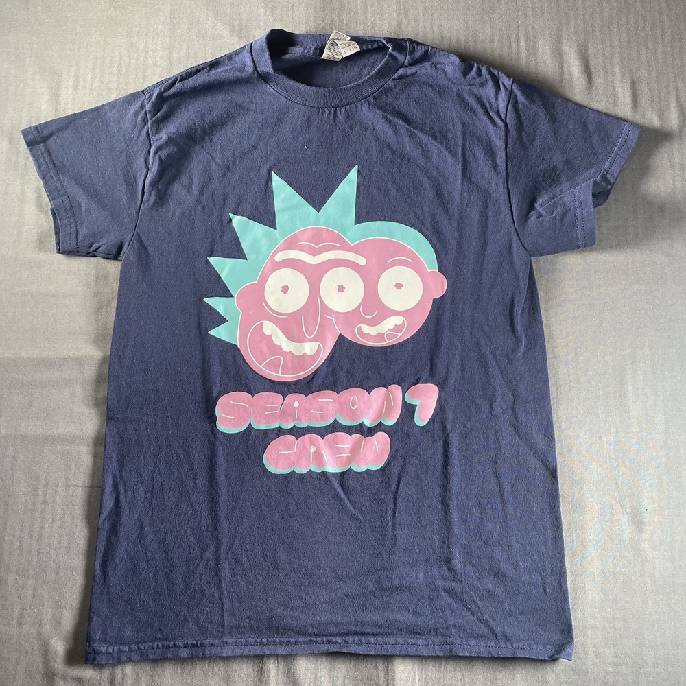 Rick And Morty Shirt Mens Small Season 7 Crew Shirt Adult Swim Team