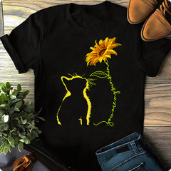 Cat You Are My Sunshine T-Shirt Funny Cat Sunflower Graphic Tee