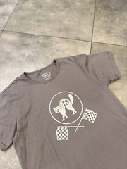 RRL Double RL Ralph Lauren Graphic T-Shirt Cat Racing Flags Gray Men’s Size M
