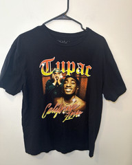 Tupac 2 Pac California Love T-Shirt Black Size L Cotton