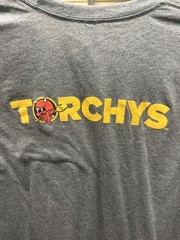 Body By Queso Torchys Gray Short Sleeve T-Shirt Grey Bella+Canvas Sz Medium New