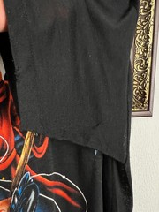 Vintage 80’s 3D Emblem Graphic Biker Reaper Sexy Tee Shirt Black Mens Rare Sz XL
