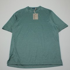 Italo Ferretti NWT Short Sleeve Crew Neck T-Shirt Size L in Green 100% Cotton