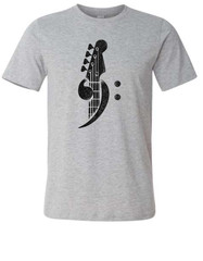 Bass Clef Guitar Tee – Choose Your Size & Color!