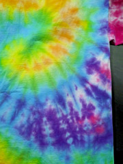 Handmade Tie Dye Rainbow Spiral Pattern Tee Shirt XL 22×28 Cotton Gildan