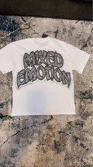 Mixed Emotion Men’s Zombie Horror Graphic Print Logo Tee Cotton Crew Neck White