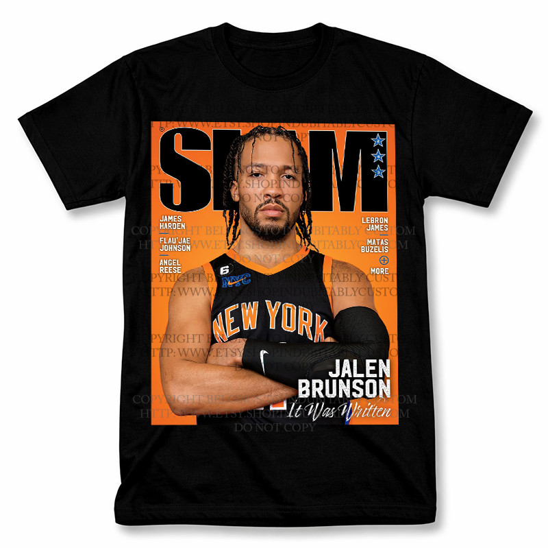 Jalen Brunson Slam Cover Shirt Knicks Playoff Streetwear Graphic Tee