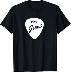 Christiani Guitar Pick Jesus Kids Adults T-Shirt