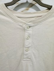 Goodfellow & Co Long-Sleeve Henley Shirt — Cream men’s size large 100% cotton