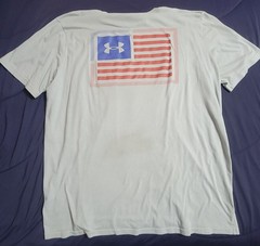Under Armour Men’s 2XL Loose Gray Short Sleeve Crew Neck USA Graphic T-Shirt