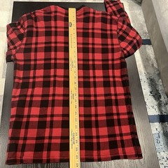 POLO RALPH LAUREN Checkered Plaid Long Sleeve Thermal Tee Red Black Size M L/S
