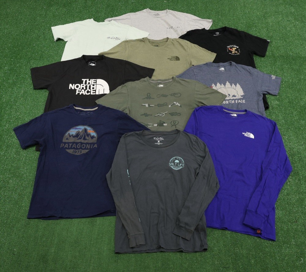 Lot Of 10 T-Shirts Men’s Size Small Salt Life North Face Beach Outdoor X101