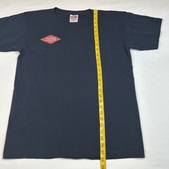 Tucker Carlson Show Bayside Shirt Mens L Blue Navy Pocket Tee Graphic USA Made