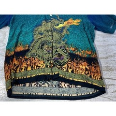 Shiwa 75-5-0612st no boundaries 90s vintage floral cross dragon pattern open