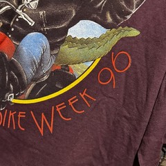 3D Emblem Daytona Bike Week 1996 T Shirt XL Double Sided Eagle Crocodile Chopper