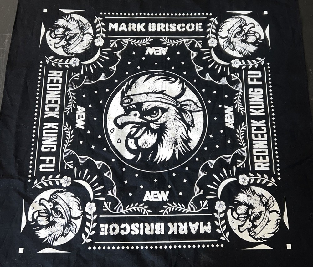 MARK BRISCOE – MARK BRISCOE’S REDNECK KUNG-FU 21″ x 21″ AEW Official Bandana