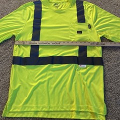 Dickies Hi-Visibility T-Shirt Yellow Mens Medium Yellow Reflective Work Shirt