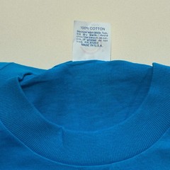 Vintage Cal Cru Blanks Adult XL Blue Short Sleeve 50/50 T-Shirts Lot of 2 NOS -2