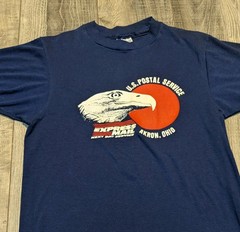 Vintage Postal service T-shirt Single Stich 1980s Eagle Retro Medium 50/50
