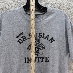 Gildan DryBlend T-Shirt Gray Short Sleeve Size Medium (see photo for flaw)