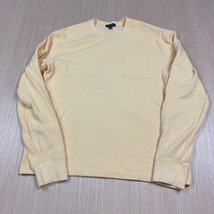 J Crew Oarsman Waffle Pocket T Shirt Medium Retro men’s heavy light yellow