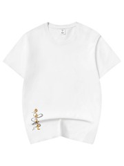 Niepce Japanese Streetwear Embroidery T-shirt Rich Tiger Graphic Tee for Men