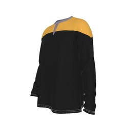 Starship Gold Uniform Shirt – No Badge – Yellow / Gold Federation Costume