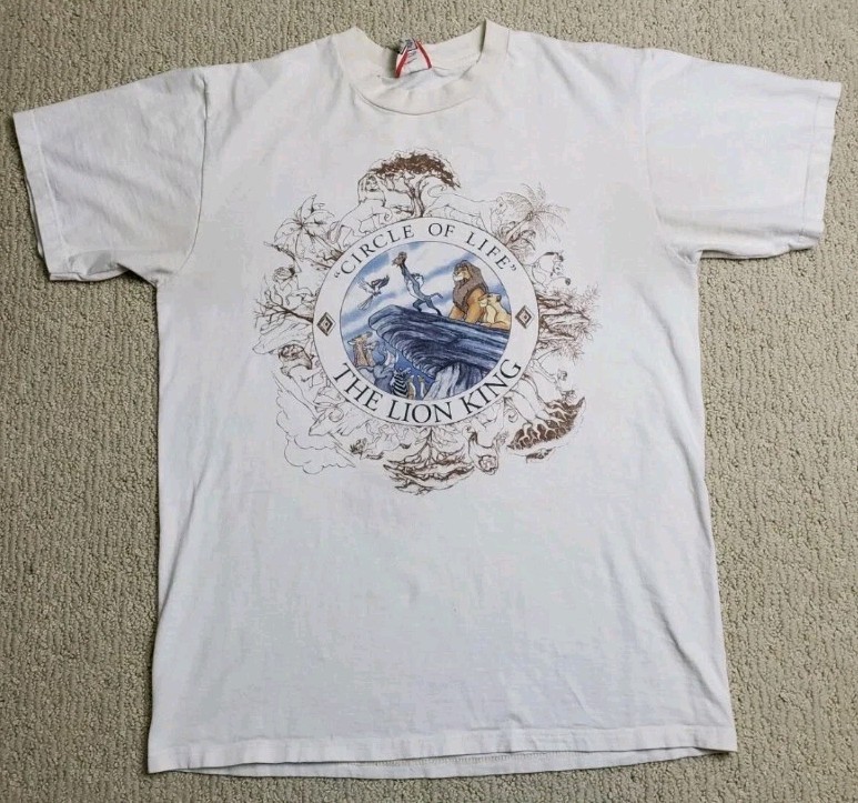Vtg Disney Designs The Lion King Circle of Life 1994 Film T Shirt 90s Sz Large