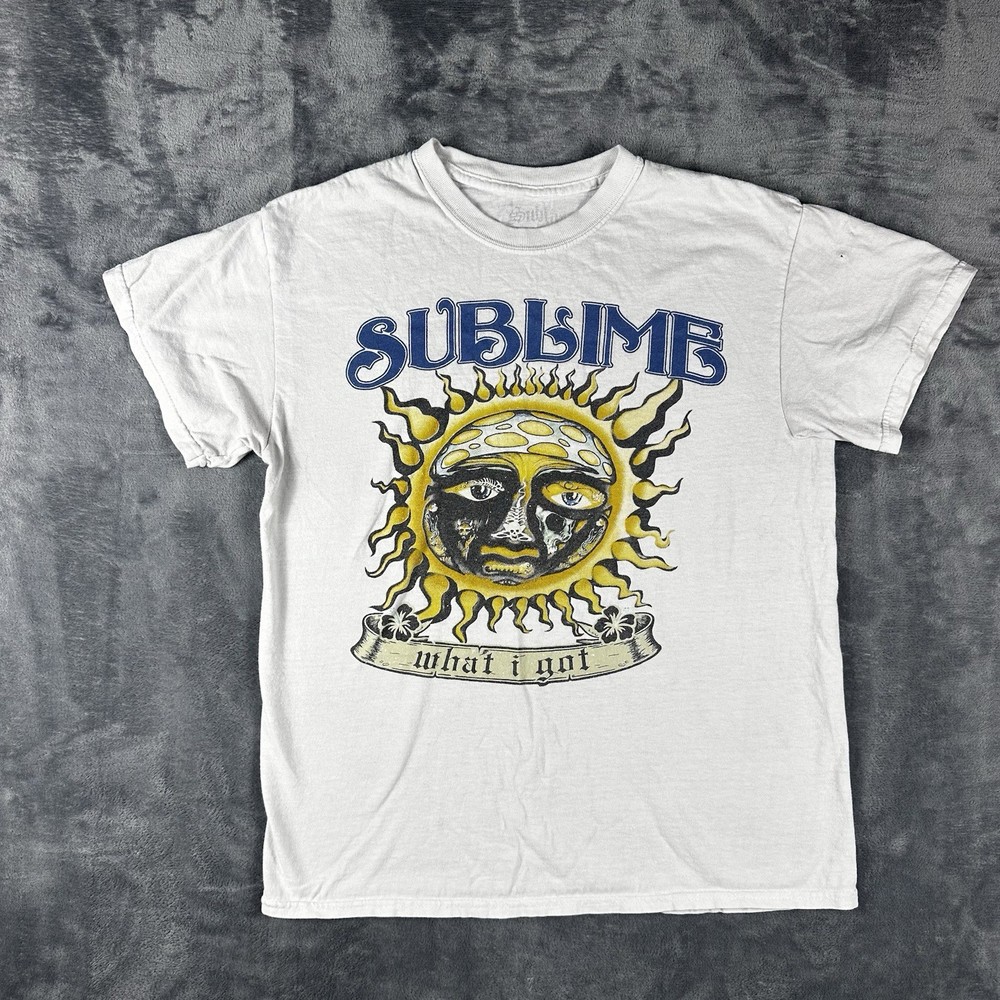 Sublime What I Got Sun T Shirt Mens M White Band Graphic 90s Style Music Tee