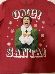 Tee Shirt ELF The Movie OMG! Santa Size XL Will Farrell Red Pre-Owned