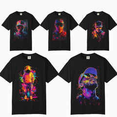 Mens Neon Hip Hop Urban Tee Shirt, Comfort Colors T Shirt, Unisex Streetwear Tee