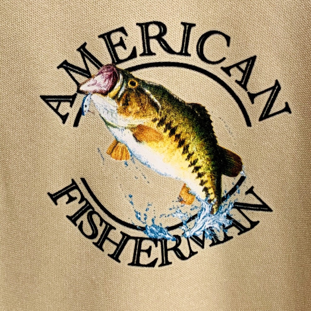Fish Graphics Long Sleeve Pullover Shirt C2 Sport L American Fisherman